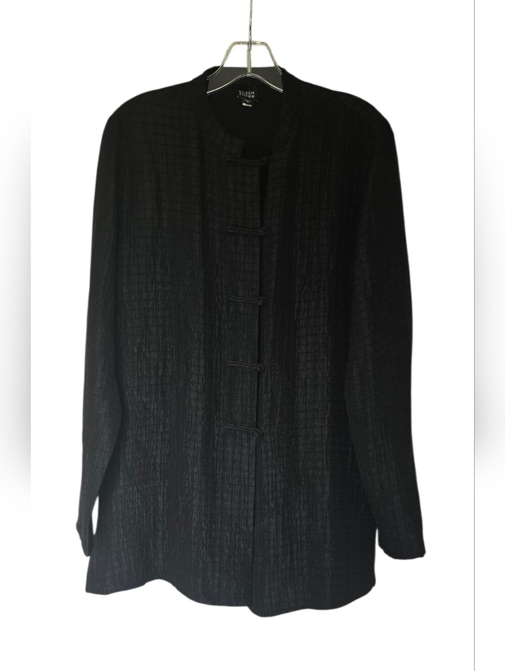 Eileen Fisher Black Women's Mandarin Collar Jacket